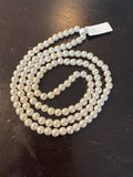 Single Strand Glass Faux Pearls 14” - Cream