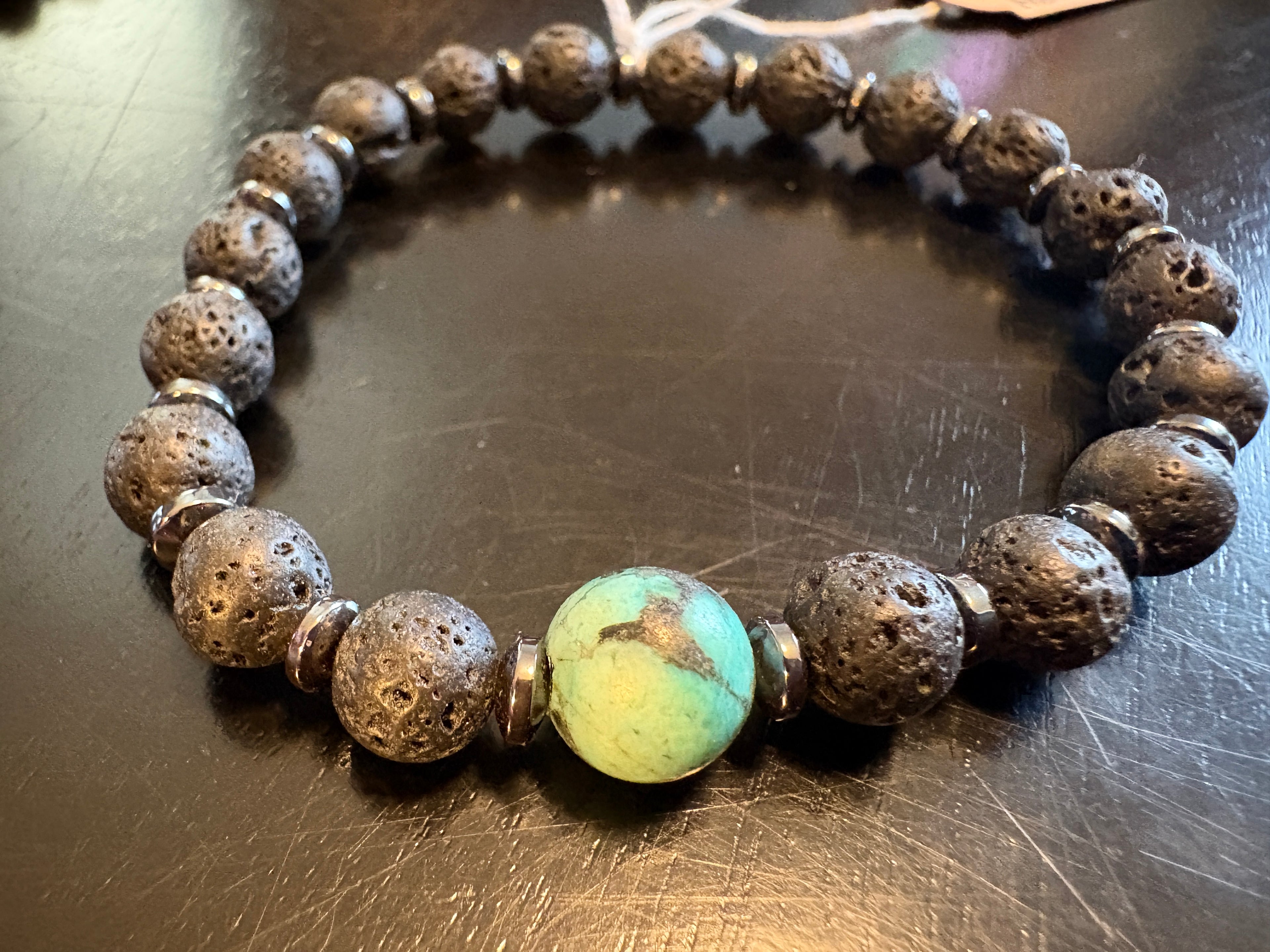Kids Lava Bracelet w/ Hematite by Brent McMaster