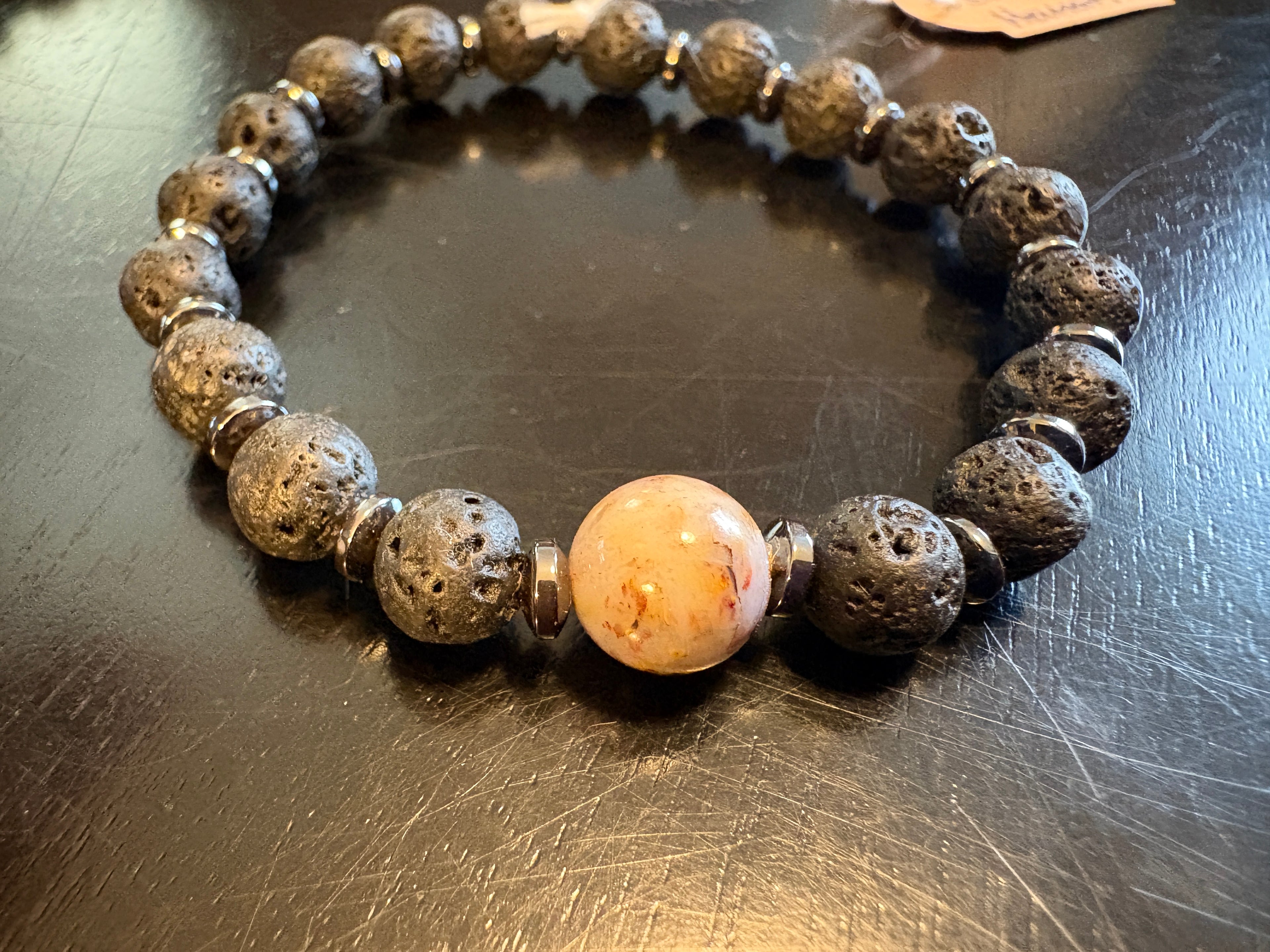 Kids Lava Bracelet w/ Hematite by Brent McMaster