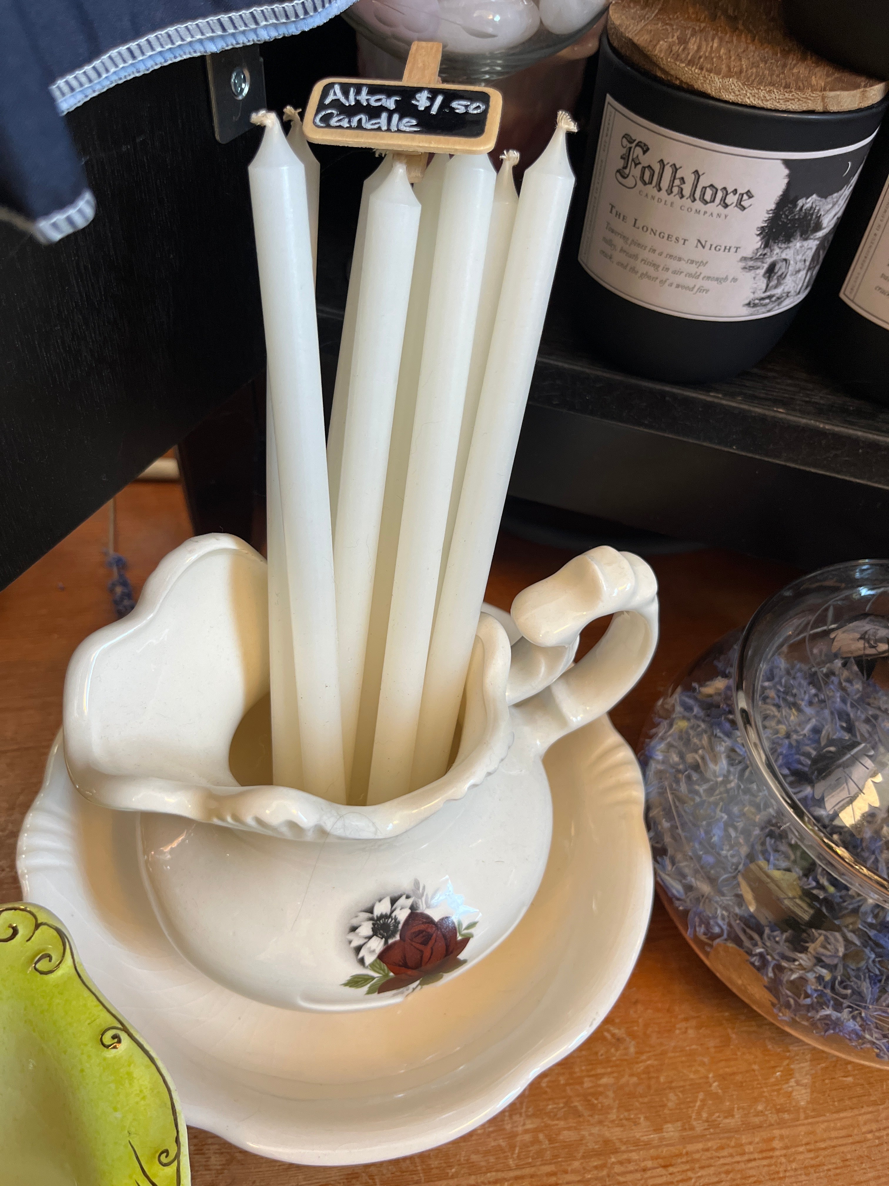 Unscented Taper Candle 9”