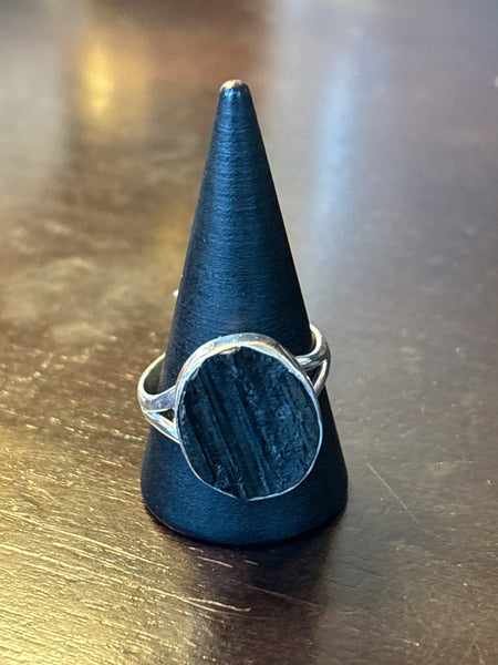 Silver .925 Rough Tourmaline Ring (207)