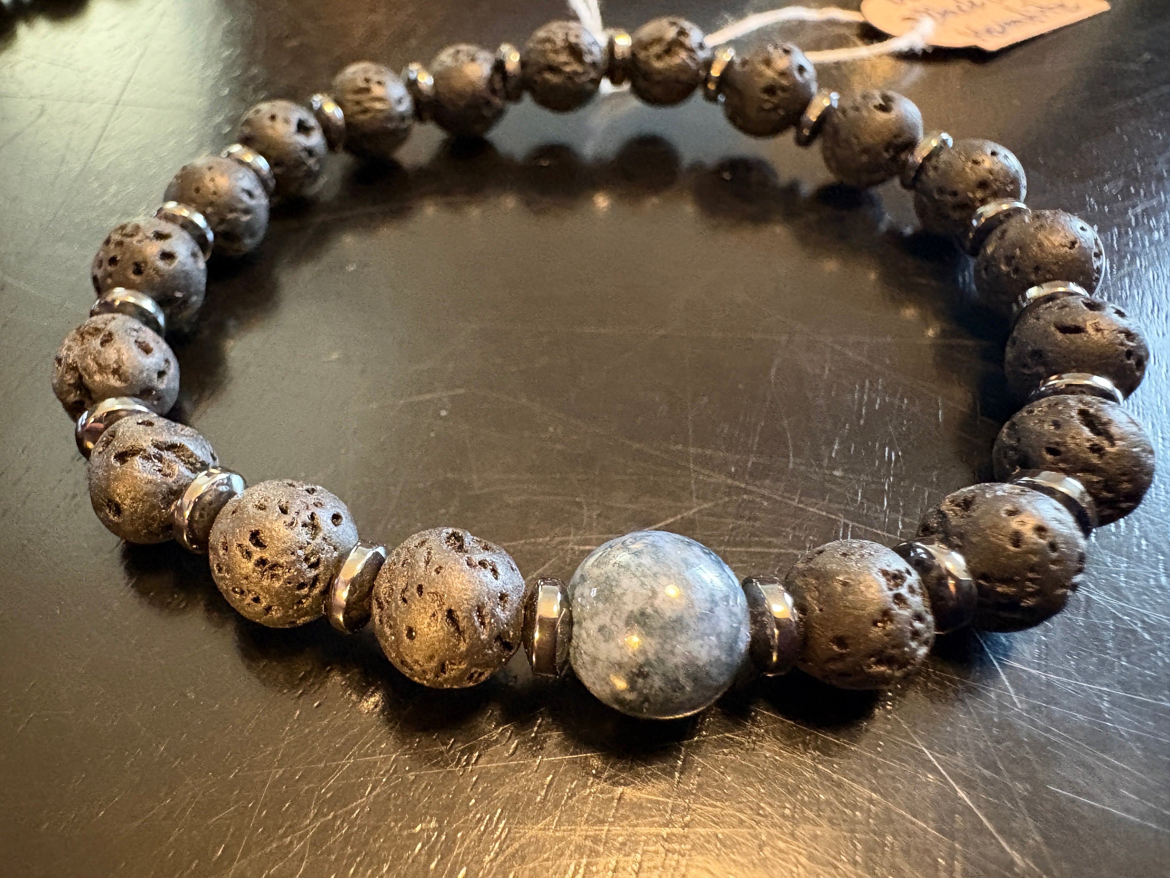 Kids Lava Bracelet w/ Hematite by Brent McMaster