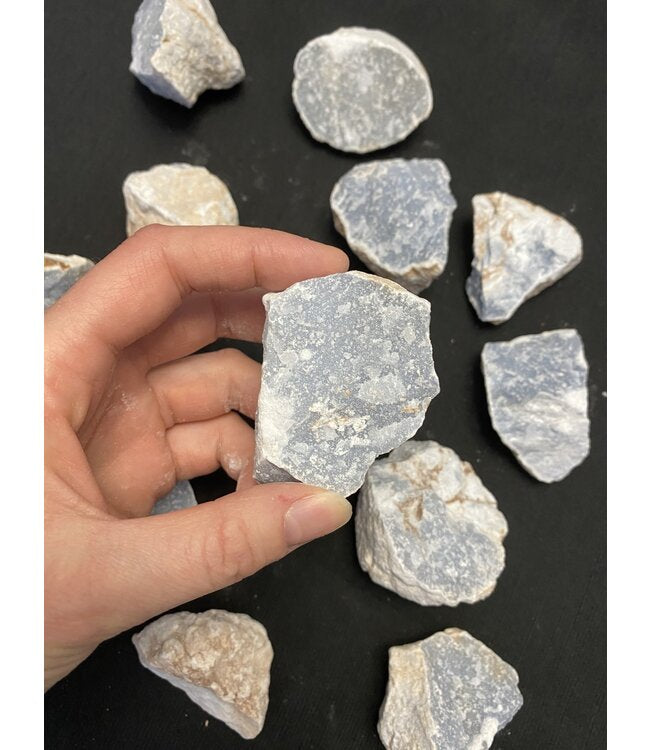 Angelite Rough Stone – Peace & Angelic Connection Healing Crystal