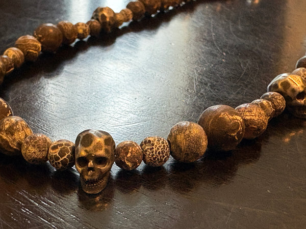 Weathered Crackled Agate Skulls by Brent McMaster