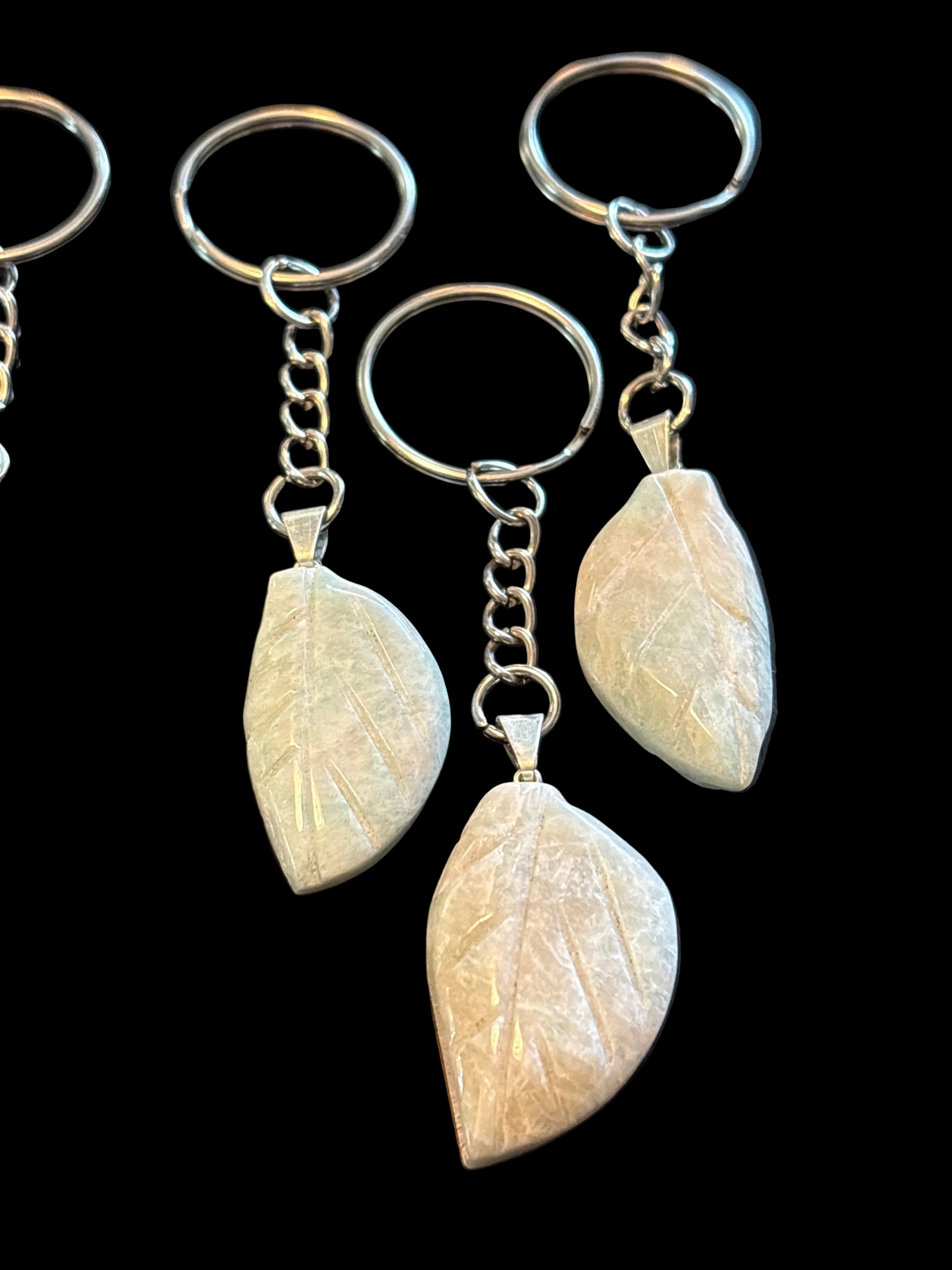 Leaf Crystal Keychain