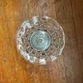Vintage Silver Plated Falstaff Pressed Glass Pedestal Dish