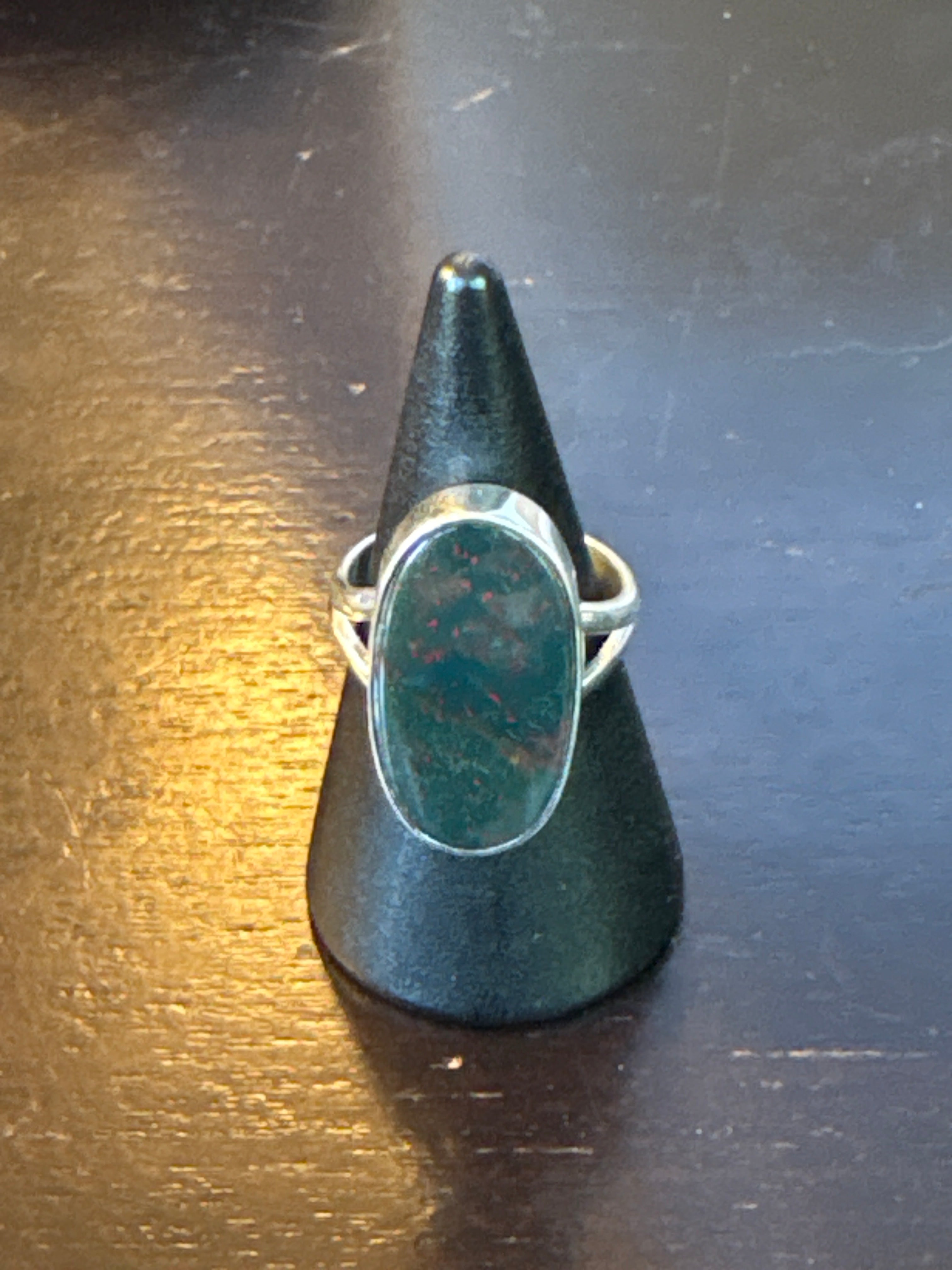 Silver .925 Bloodstone Ring (116) – Courage & Vitality Crystal Jewelry