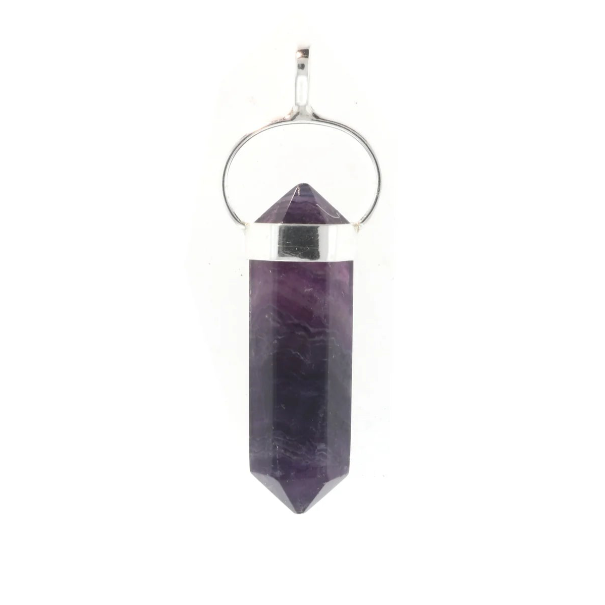Fluorite Double Terminated - 925 Sterling Silver Pendants