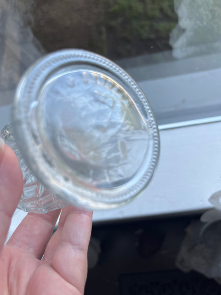 Clear Diamond Cut Vase 7 1/2”