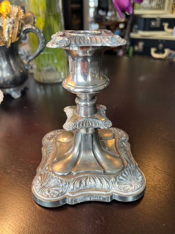 Old English Reproduction Silver Candle Stick 5.5”