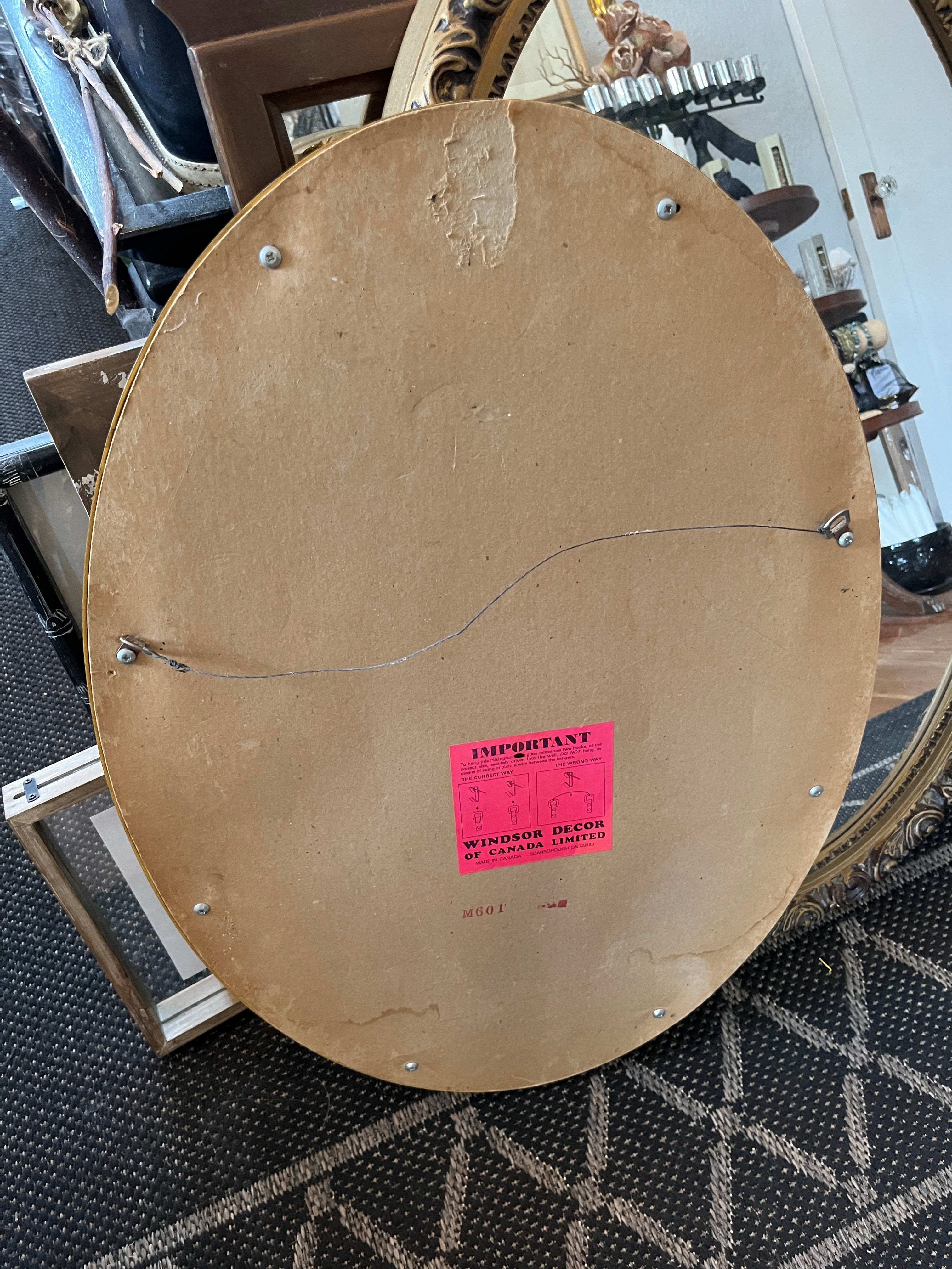 Vintage Medium Oval Mirror