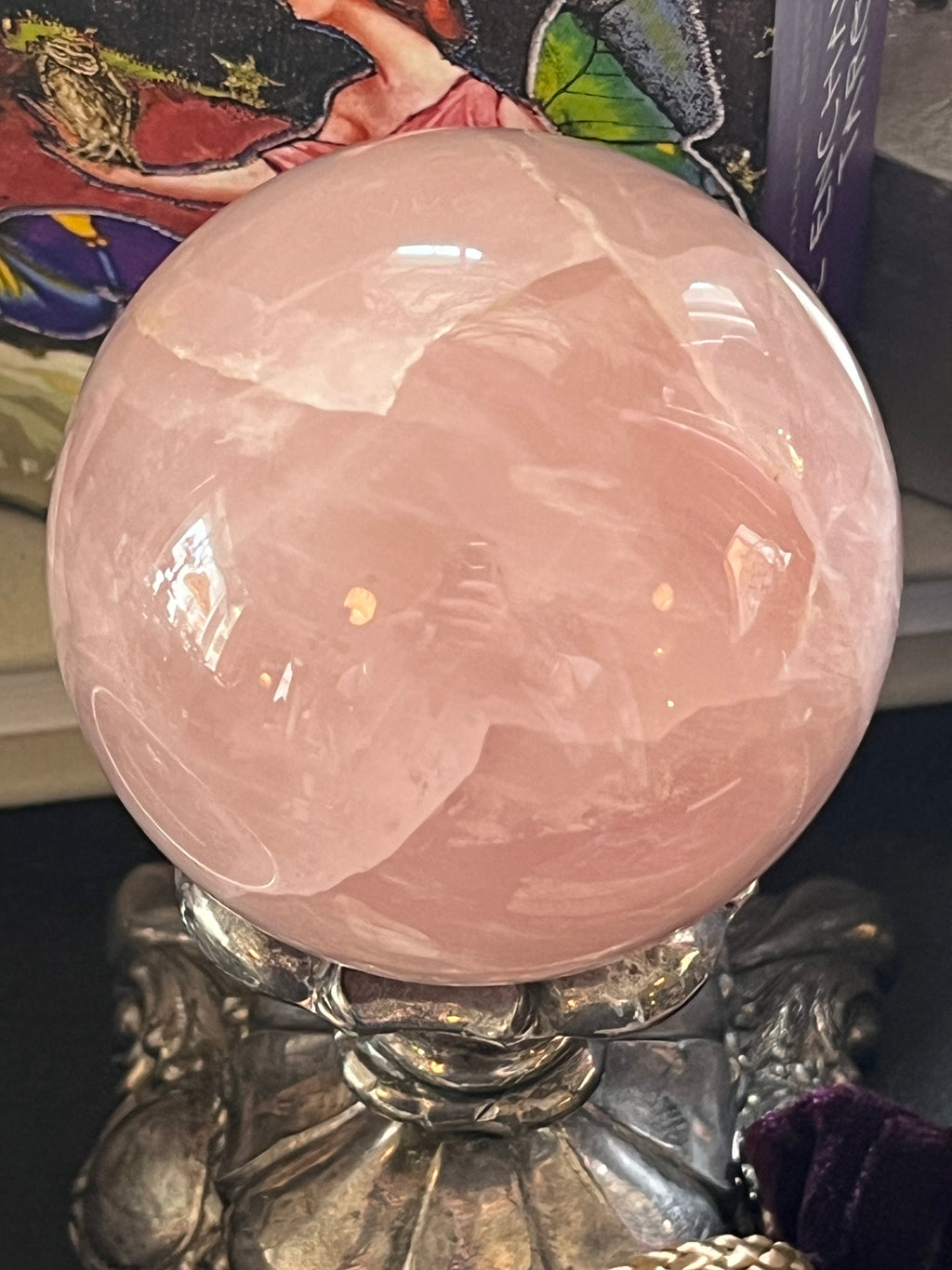 Rose Quartz Orb & Sphere – Love & Self-Compassion Healing Crystal