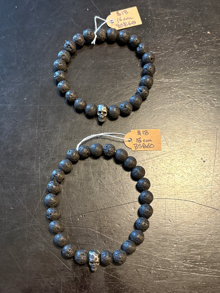 Cognac Baltic Amber w/ Lava & Skulls by Brent McMaster