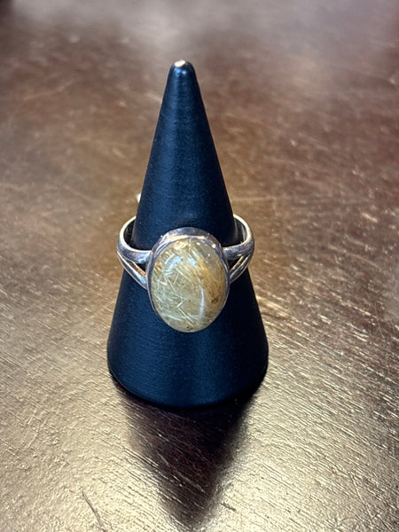 Silver .925 Rutilated Quartz Ring (183)