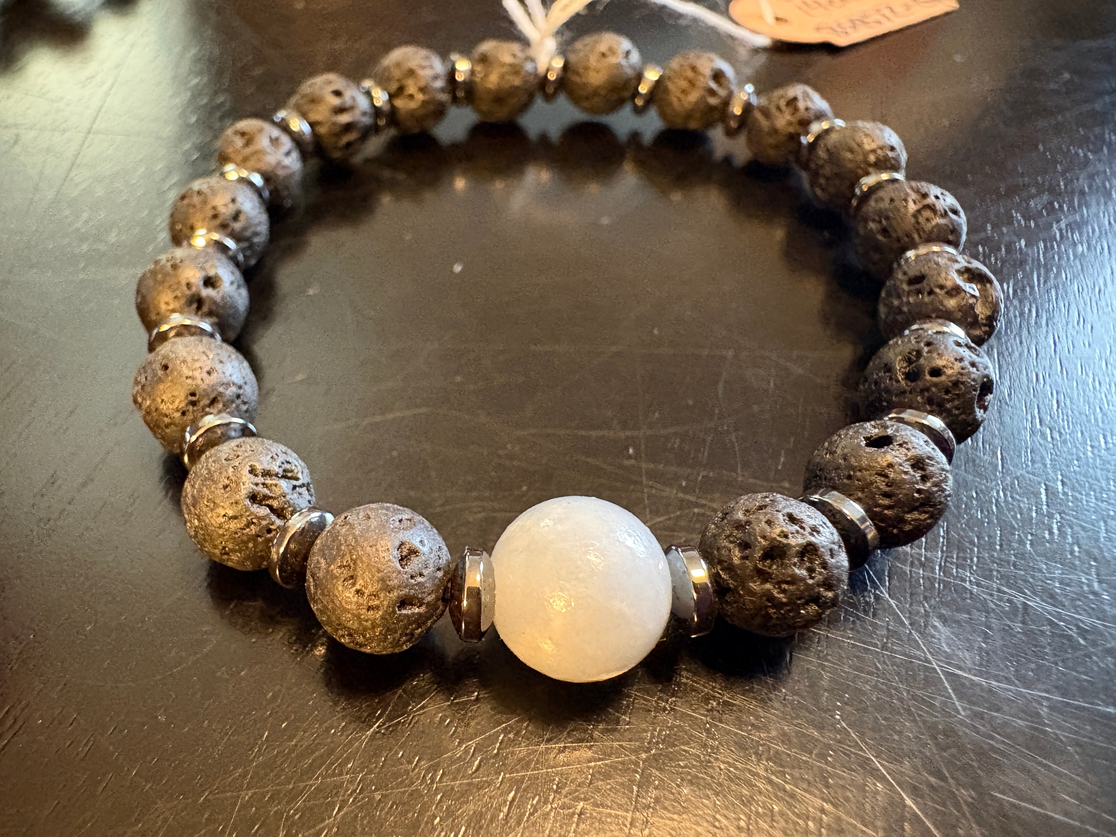 Kids Lava Bracelet w/ Hematite by Brent McMaster