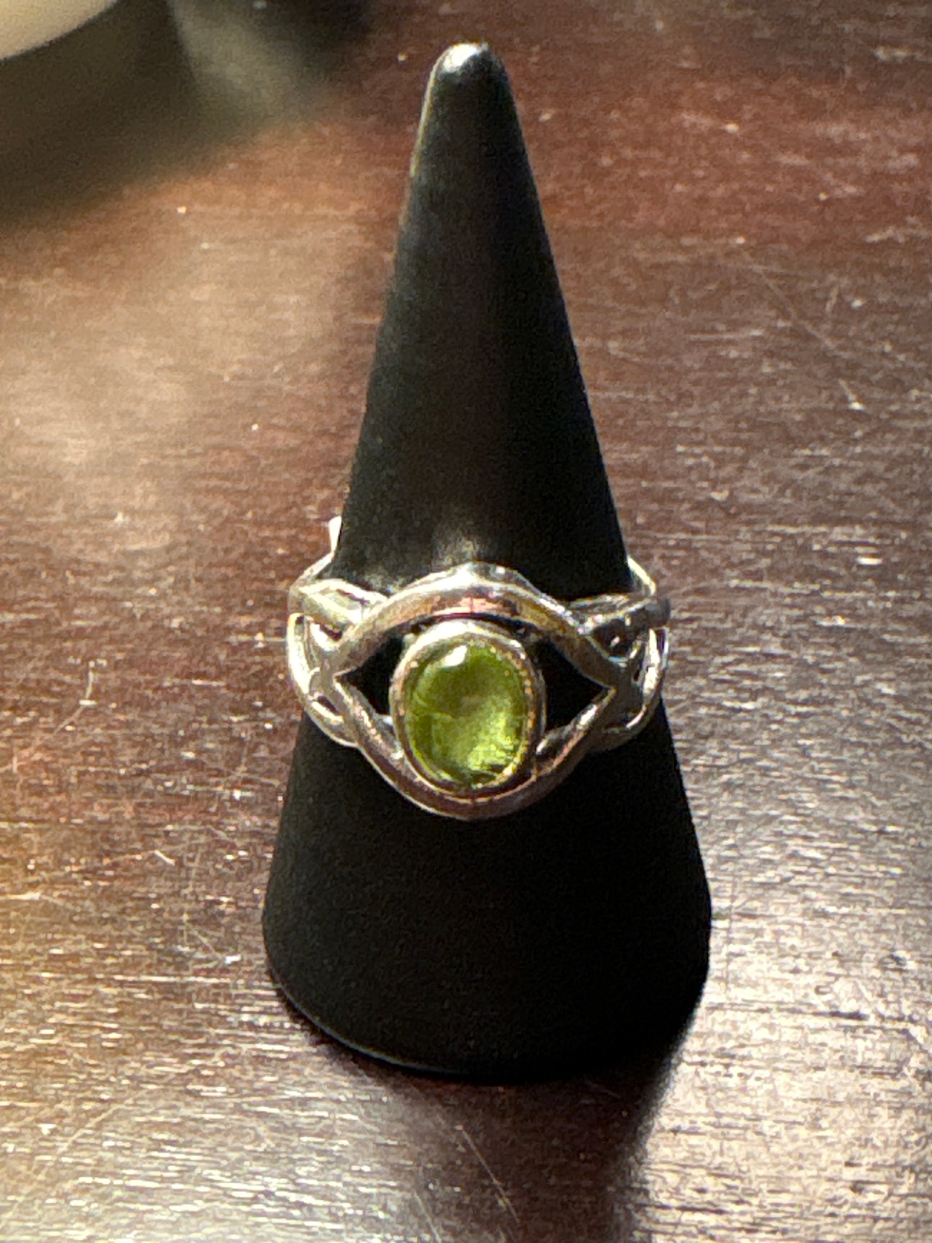 Silver .925 Peridot Ring (170) – Growth & Positive Energy Crystal Jewelry