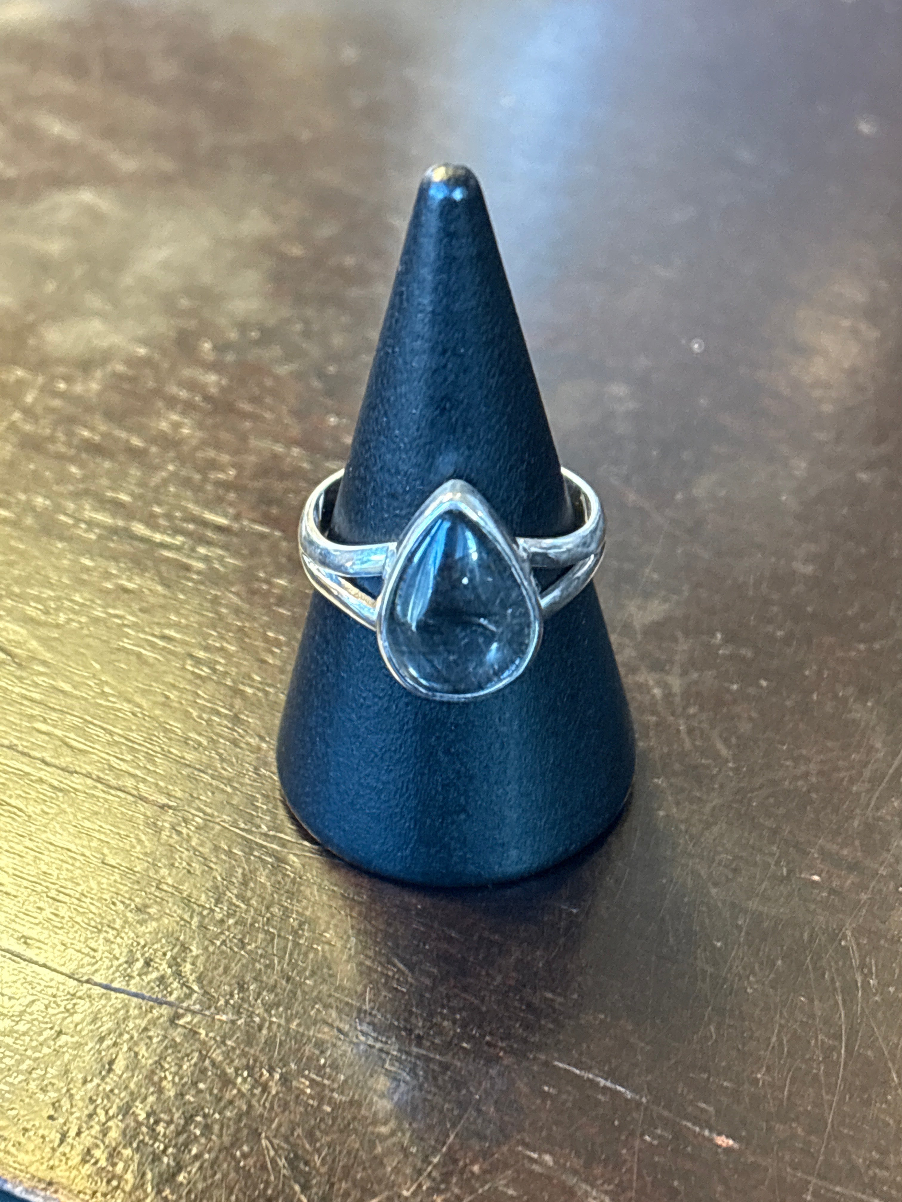 Silver .925 Tourmalinated Quartz Ring (201) – Clarity & Protection Crystal Jewelry