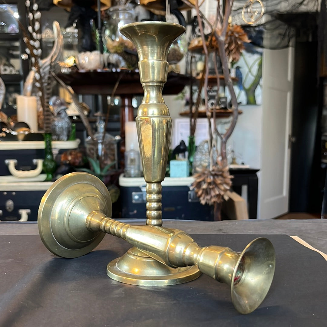 Vintage Brass Candlestick 7.5”