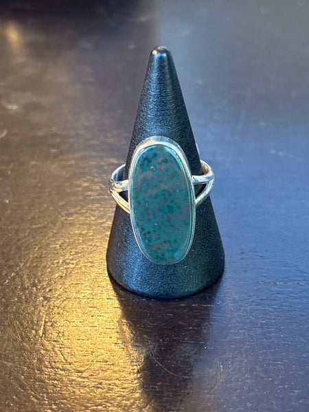 Silver .925 Bloodstone Ring (116)