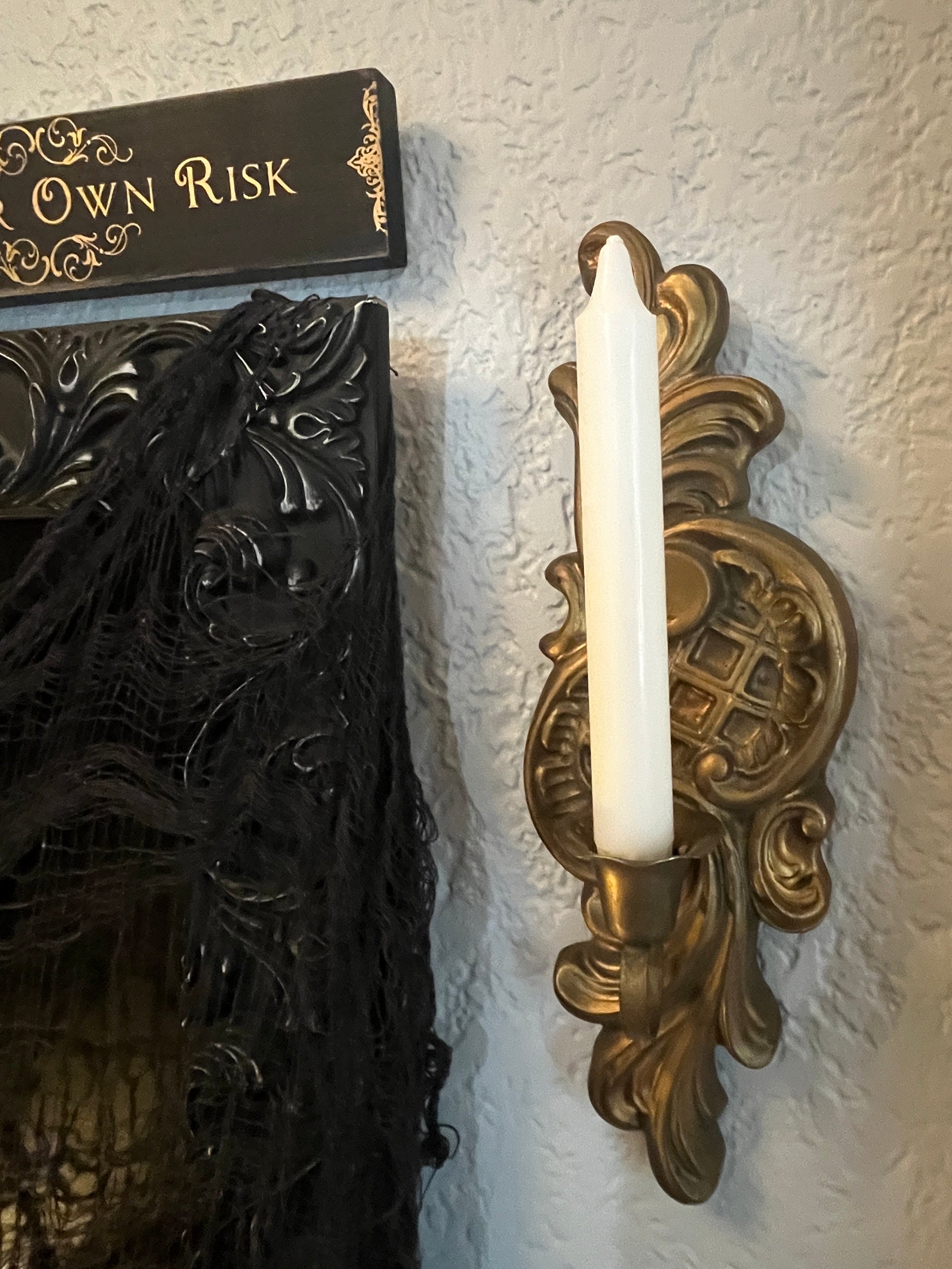 Vintage Hollywood Regency Style Gold Wall Sconces