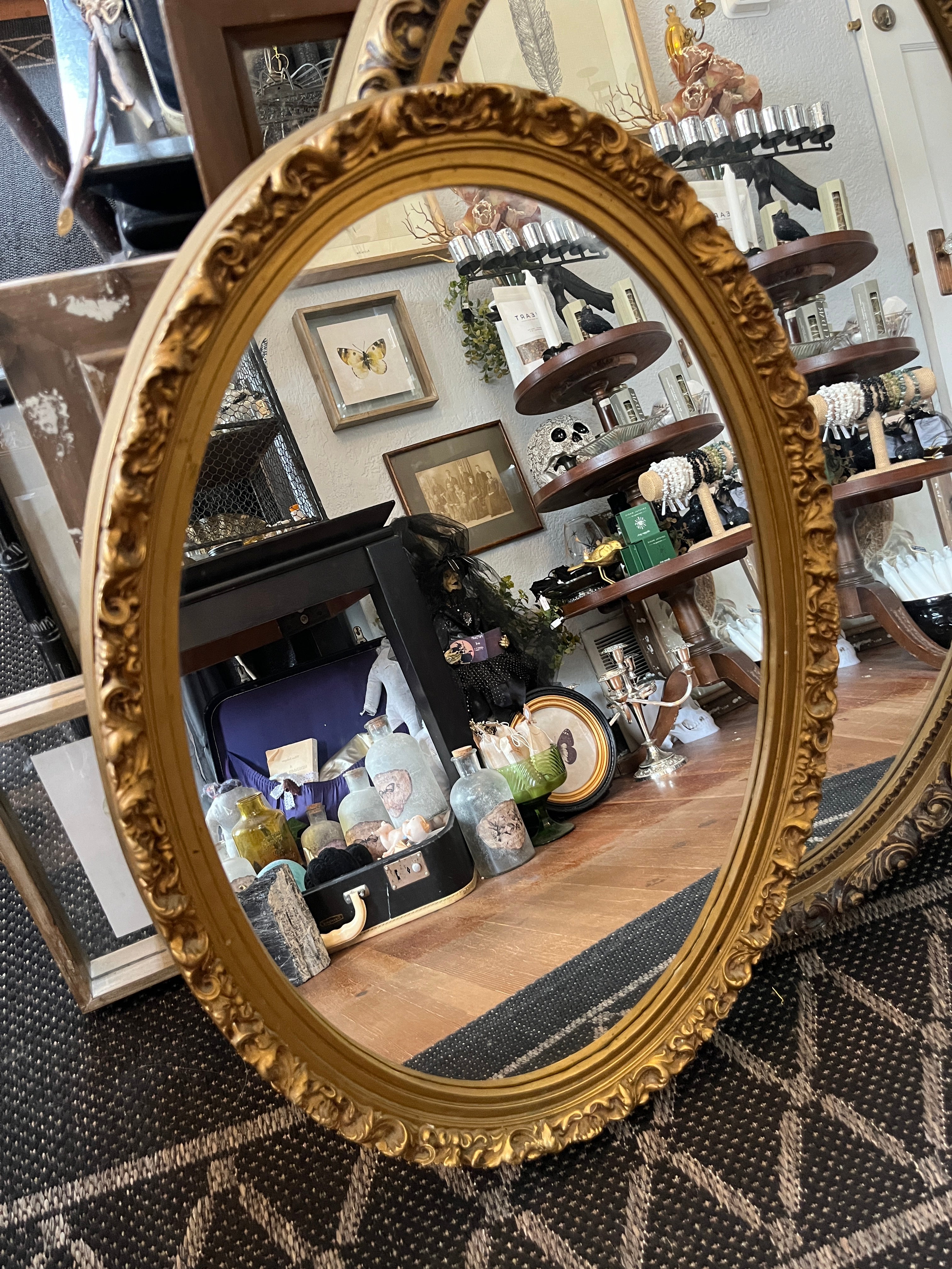 Vintage Medium Oval Mirror