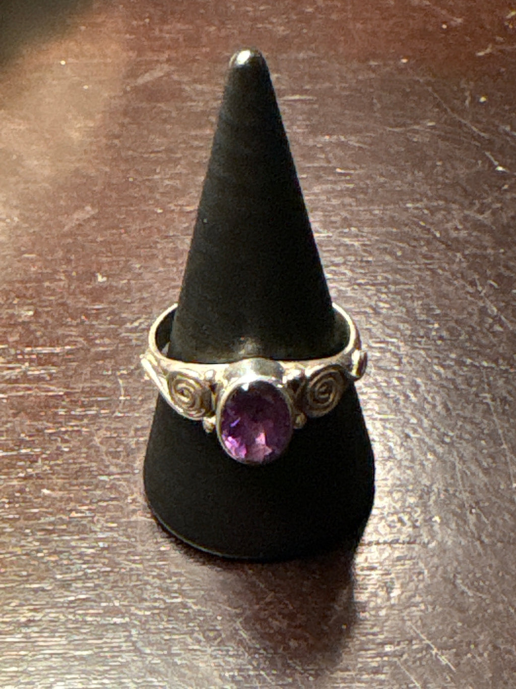 Silver .925 Amethyst Ring (104) – Intuition & Spiritual Protection Crystal Jewelry