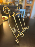 Large Metal Picture/ Book Holder Harp Shape