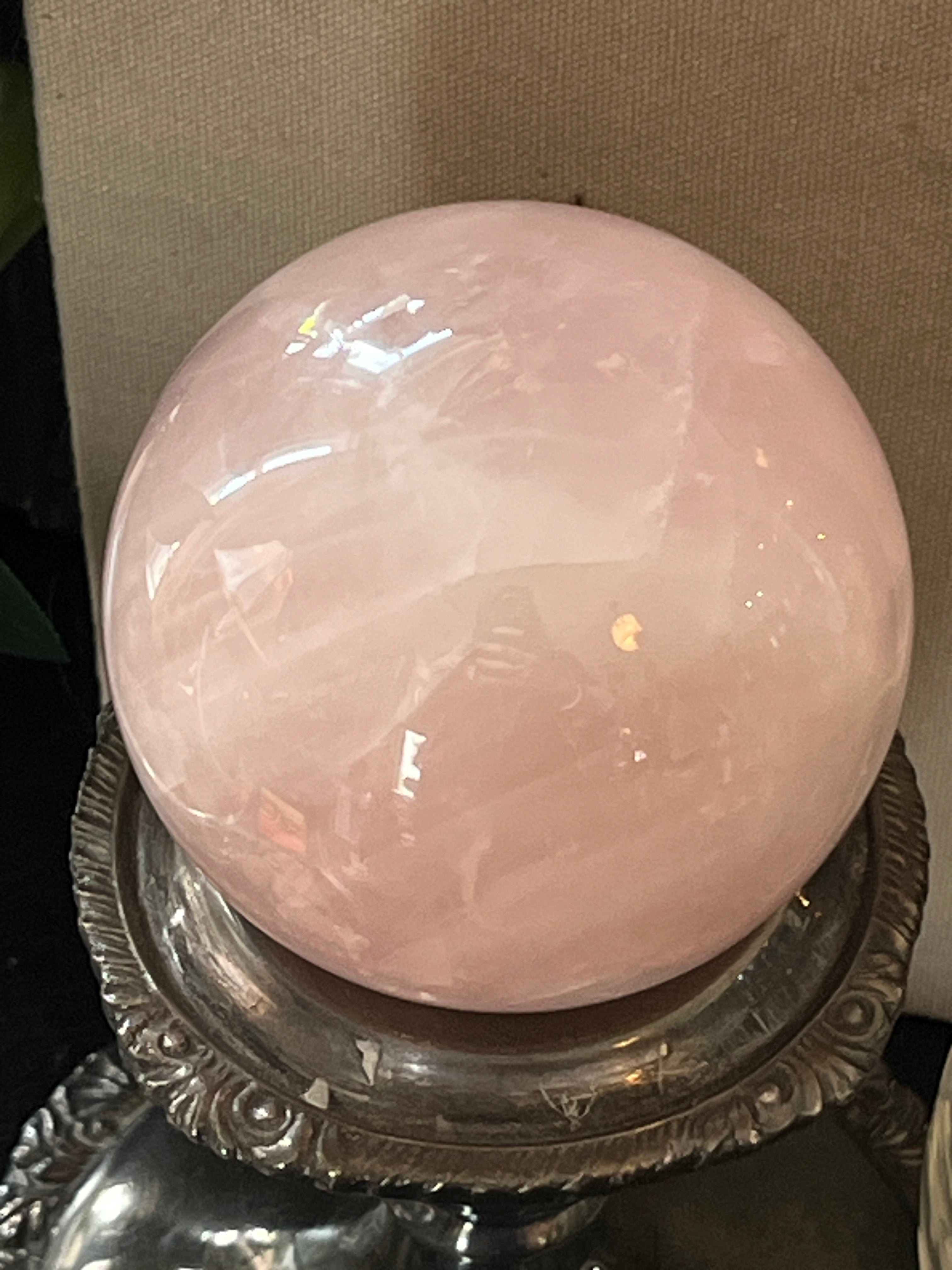 Rose Quartz Orb & Sphere – Love & Self-Compassion Healing Crystal