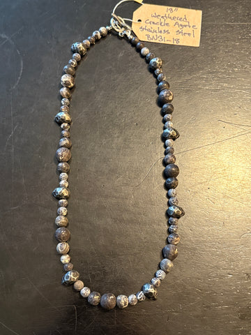 Weathered Crackled Agate Skulls by Brent McMaster