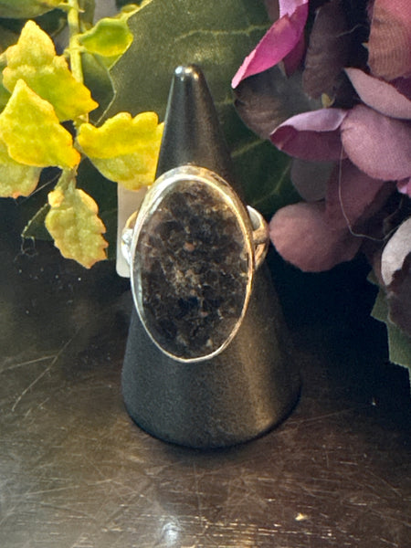 Silver .925 Nuummite Ring (162) – Ancient Power & Self-Mastery Crystal Jewelry