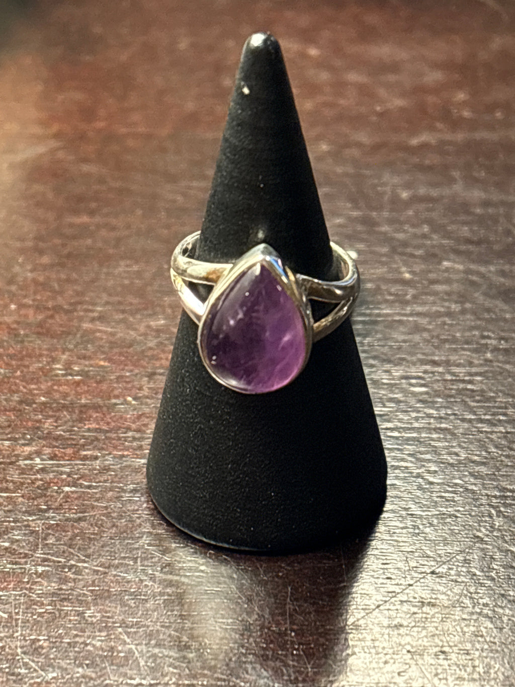 Silver .925 Amethyst Ring (104) – Intuition & Spiritual Protection Crystal Jewelry