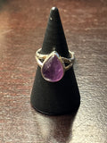Silver .925 Amethyst Ring (104) – Intuition & Spiritual Protection Crystal Jewelry