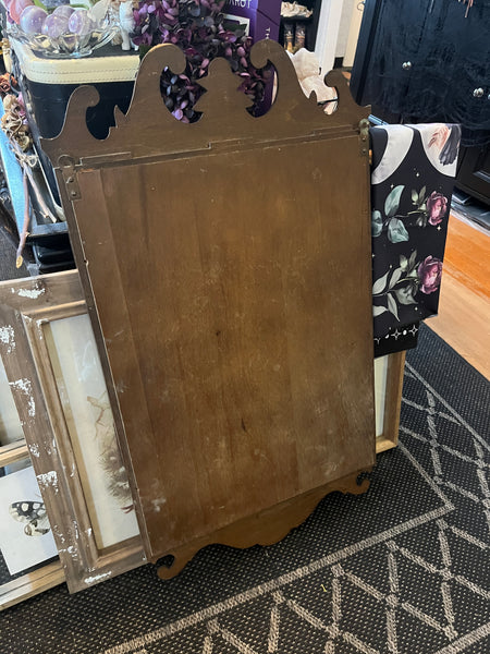 Vintage Brown Wooden Mirror