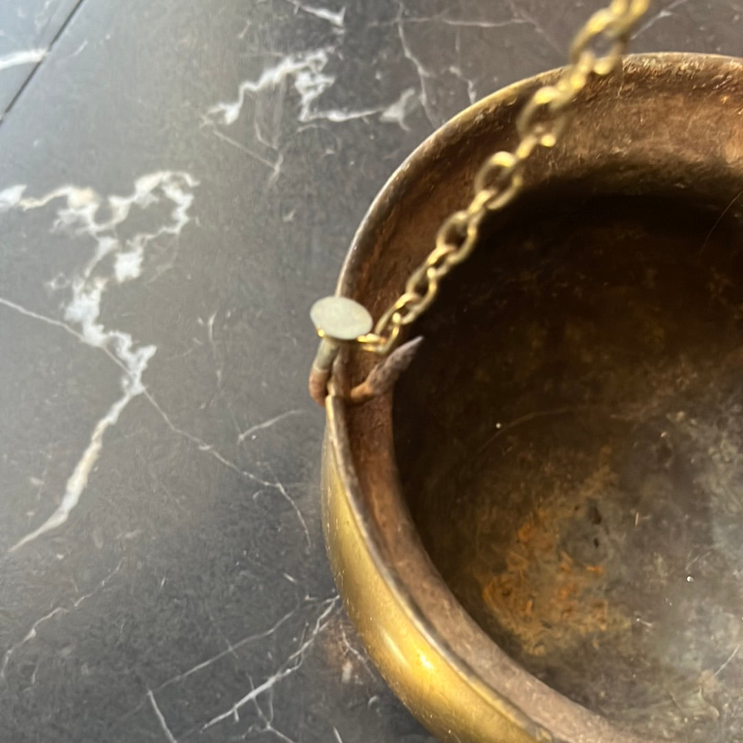 Hanging Brass Pot/ Cauldron Small