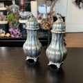 Silver Oneida Leaf Salt Pepper Shakers