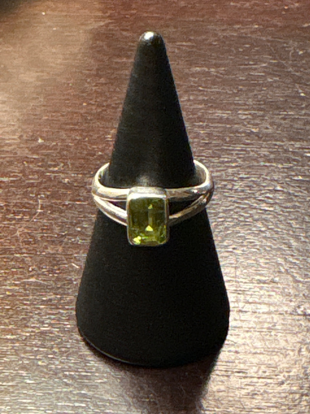 Silver .925 Peridot Ring (170) – Growth & Positive Energy Crystal Jewelry