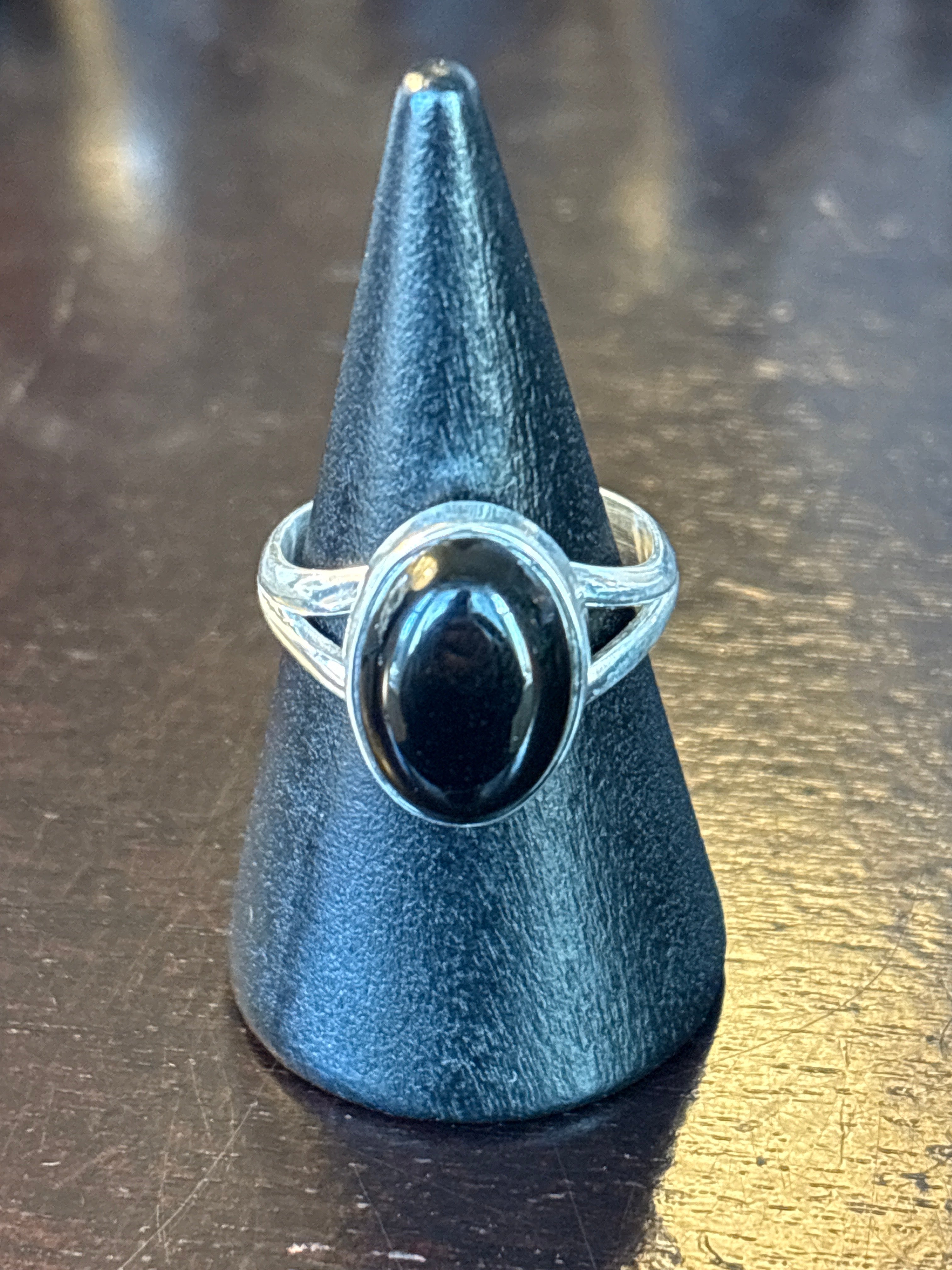 Silver .925 Black Onyx Ring (166) – Strength & Grounding Crystal Jewelry