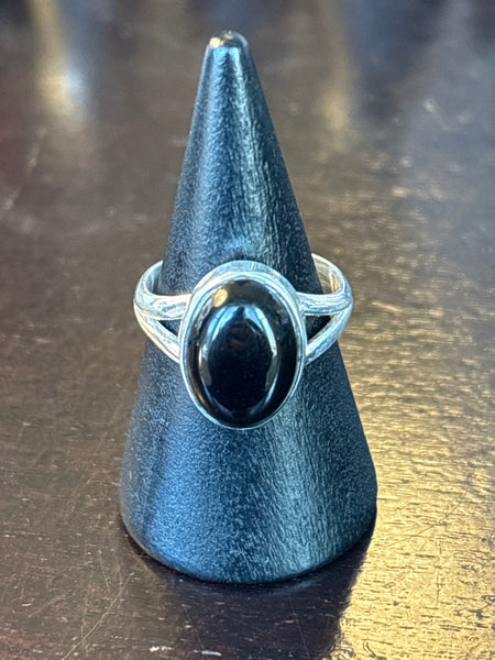 Silver .925 Black Onyx Ring (166)