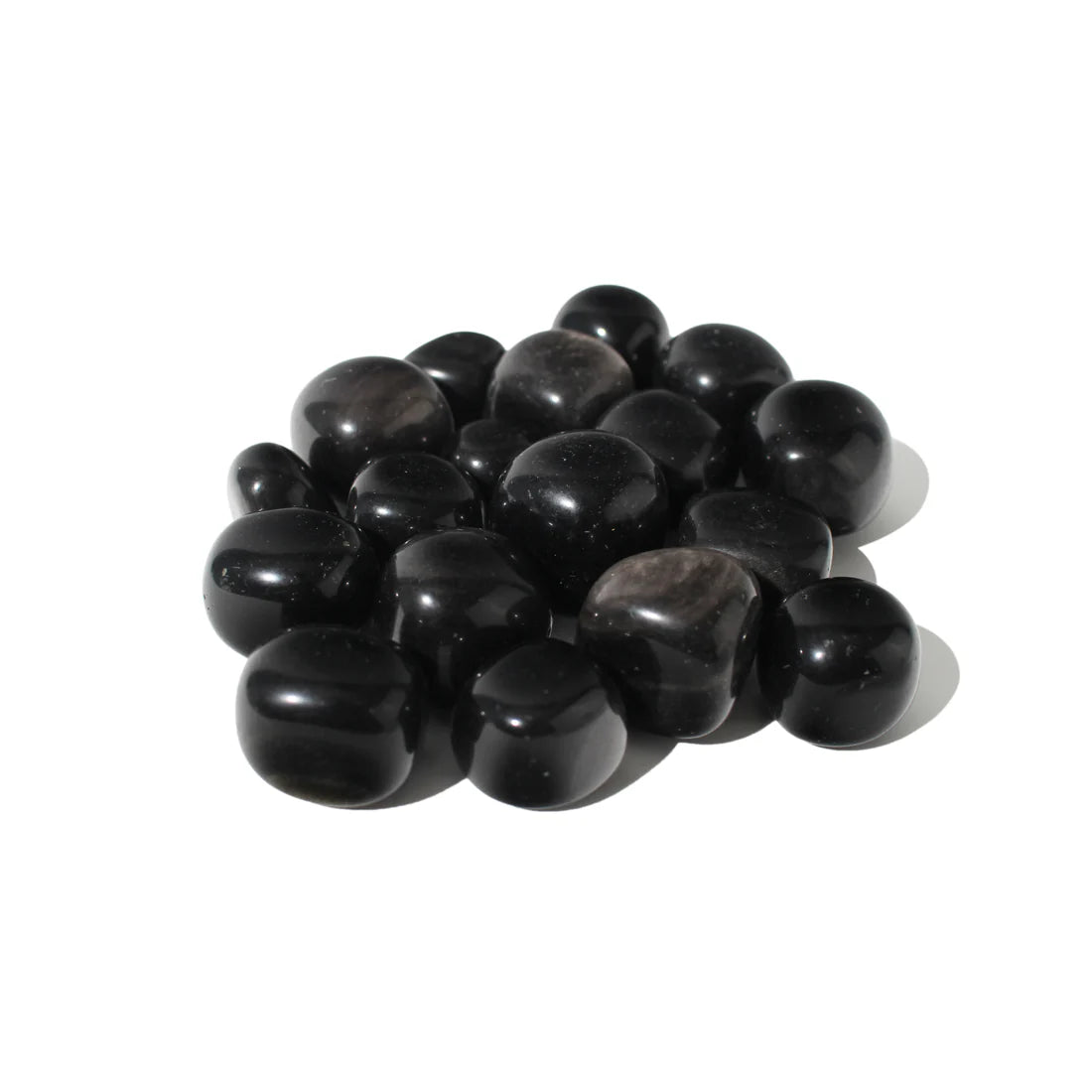 Silver Sheen Obsidian Tumbled Stone – Reflection & Psychic Protection Healing Crystal