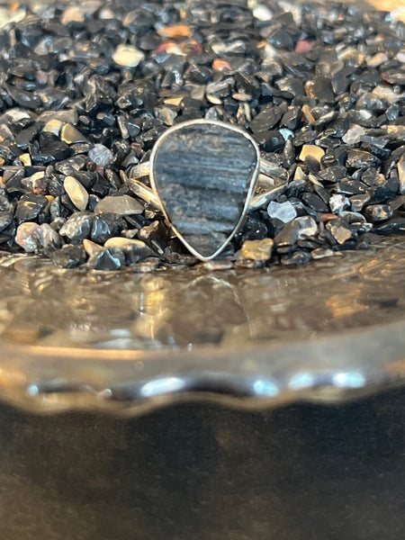 Silver .925 Rough Tourmaline Ring (207)