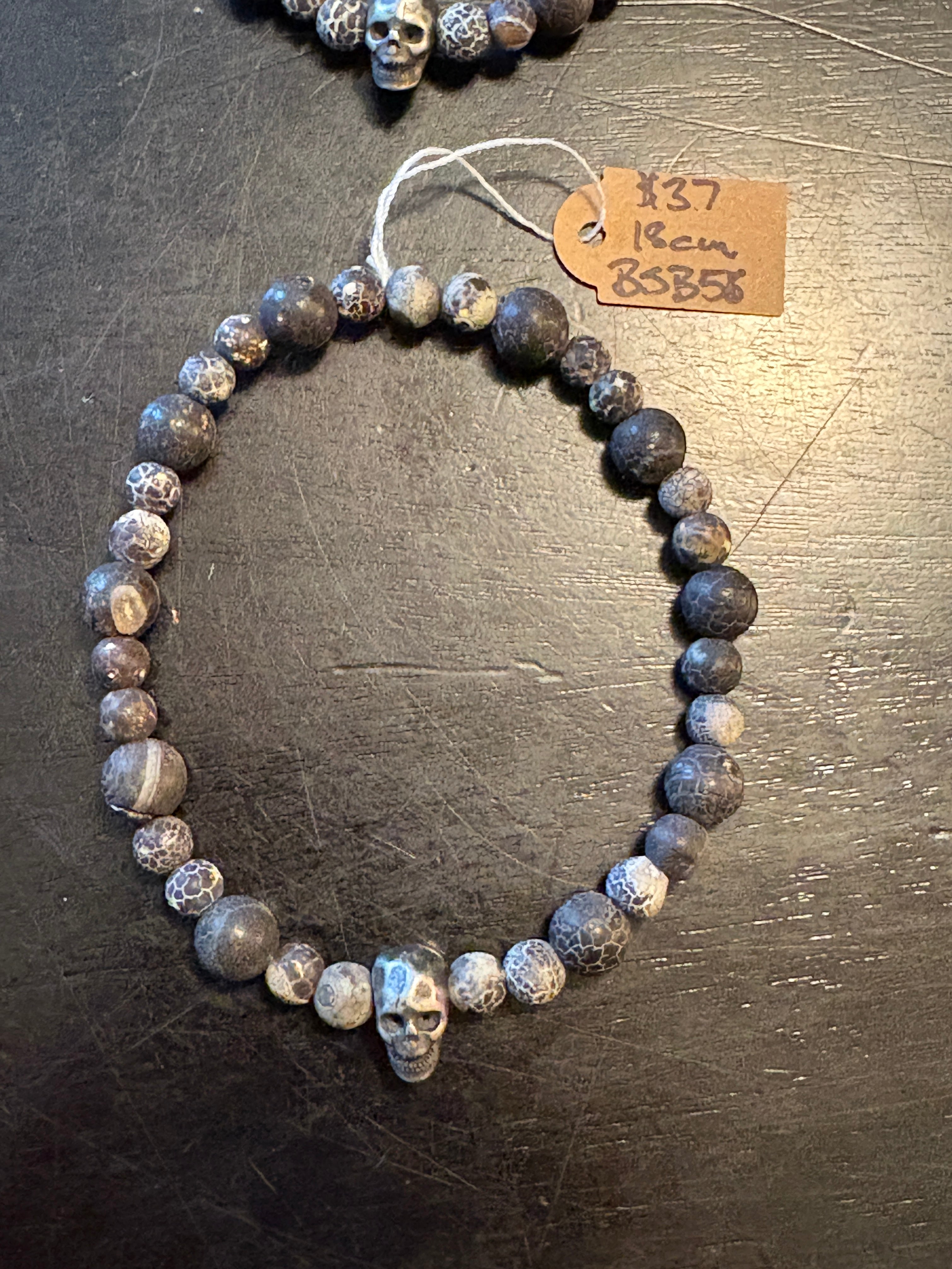 Weathered Crackled Agate Skulls by Brent McMaster