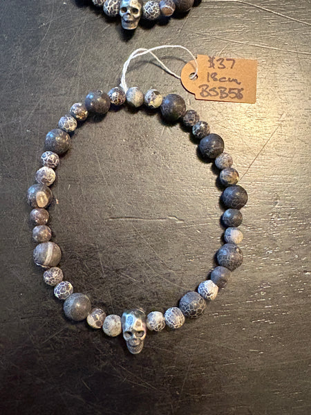 Weathered Crackled Agate Skulls by Brent McMaster