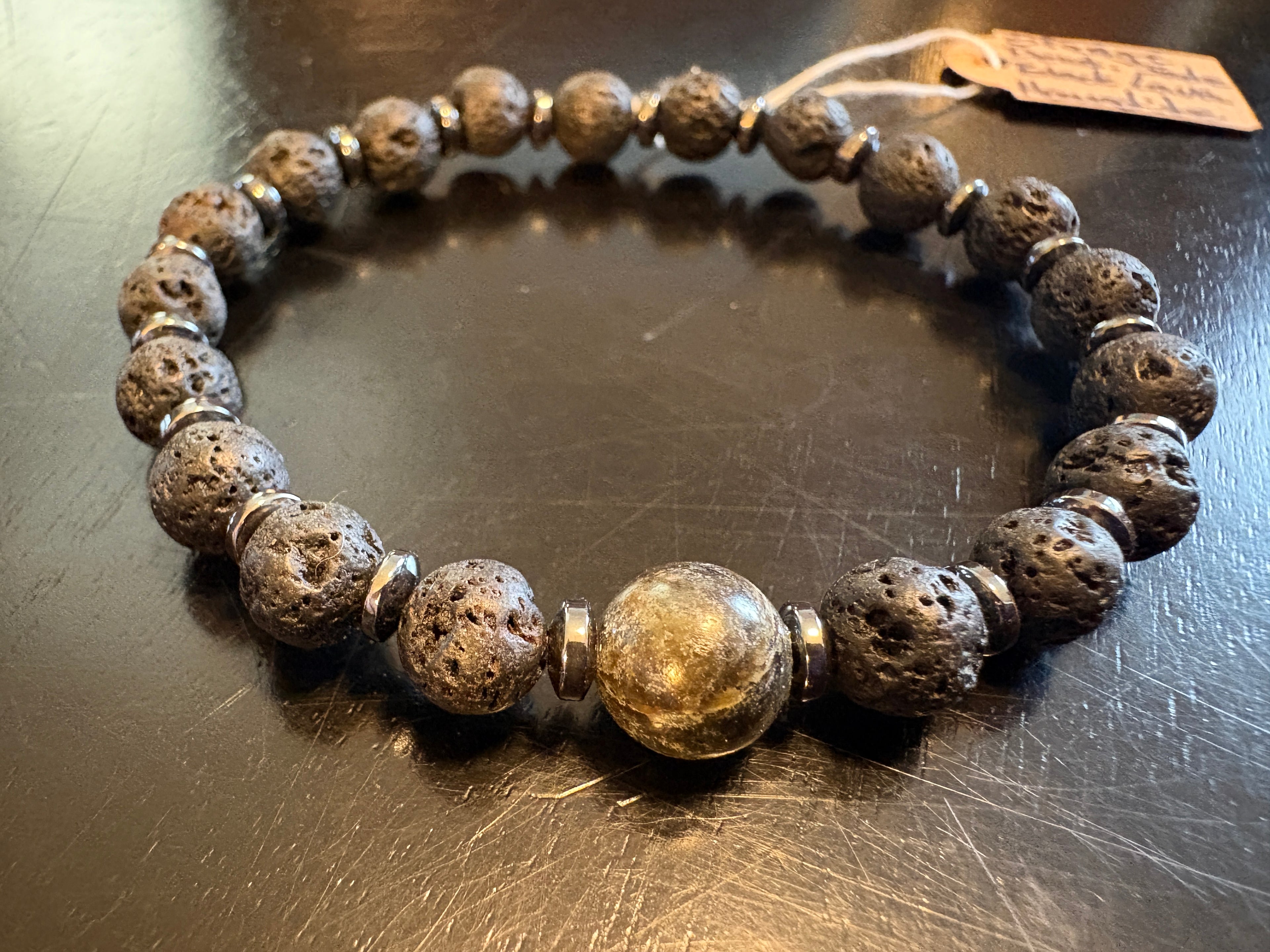 Kids Lava Bracelet w/ Hematite by Brent McMaster