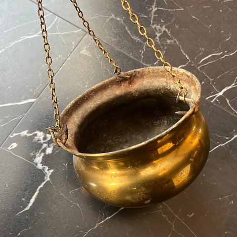 Hanging Brass Pot Small