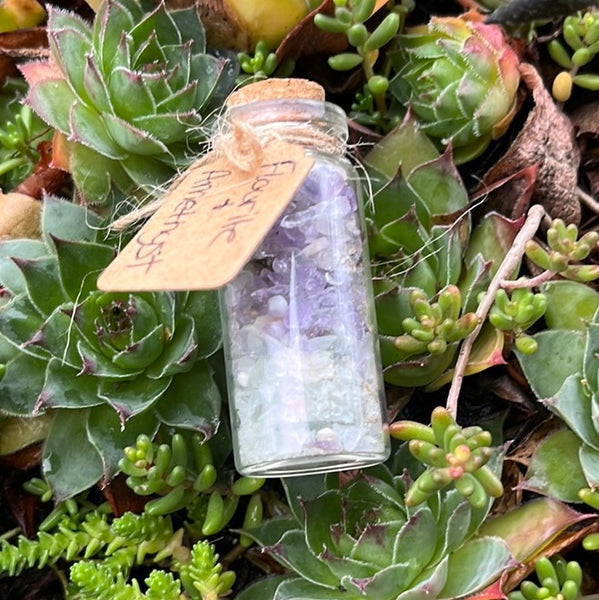 Guiding Crystals in Mini Wish Bottles