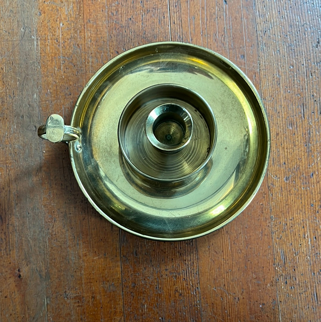 Vintage Brass Chambermaid Candle Stick