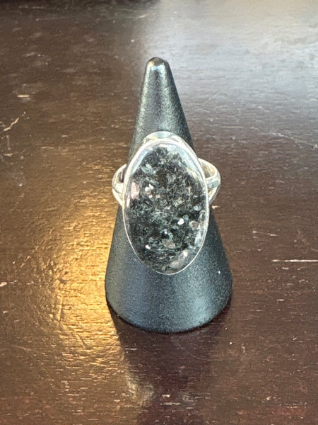 Silver .925 Nuummite Ring (162)