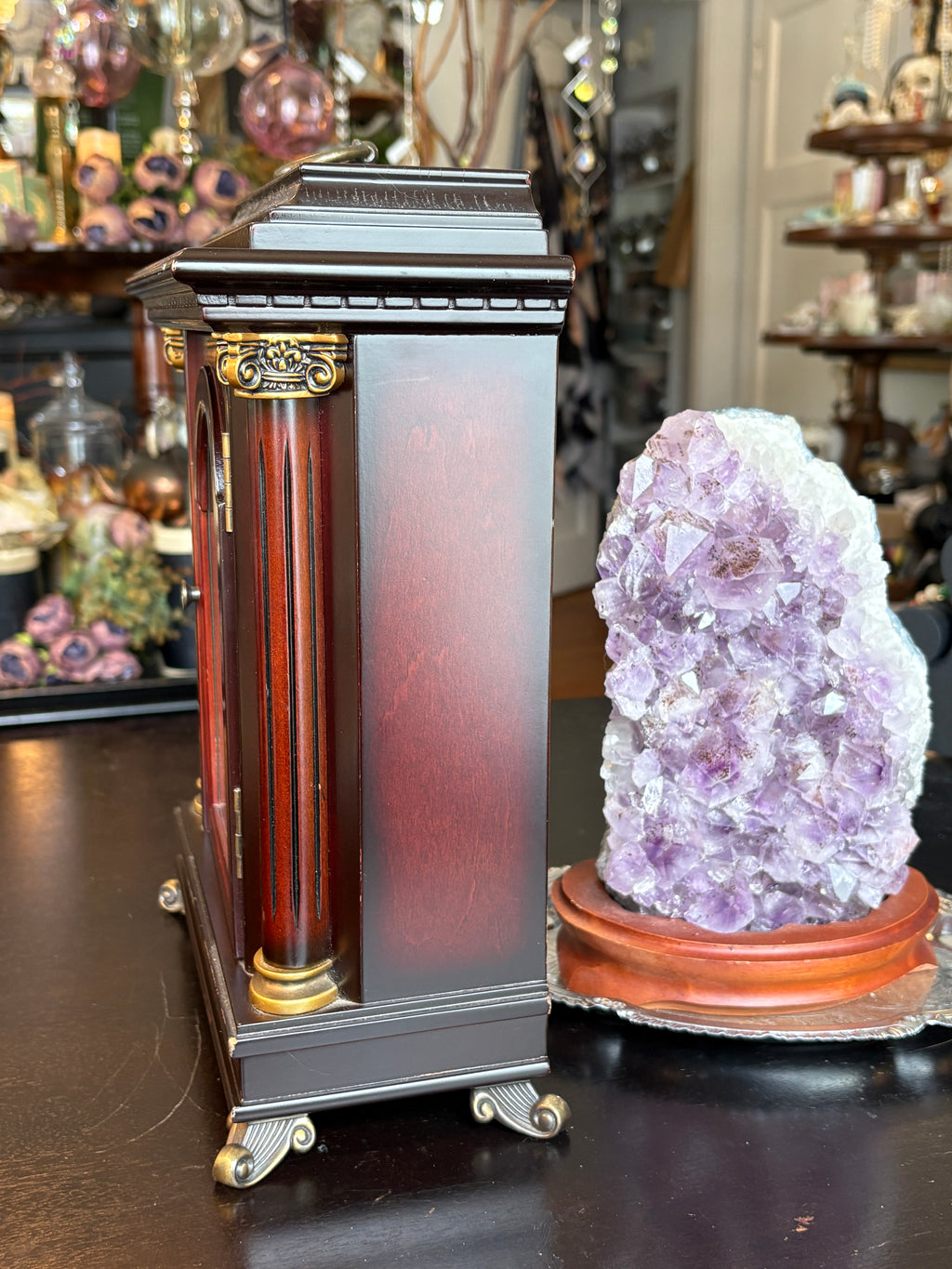 Vintage Bombay Company Belmont Mantel Clock – Hidden Storage Treasure