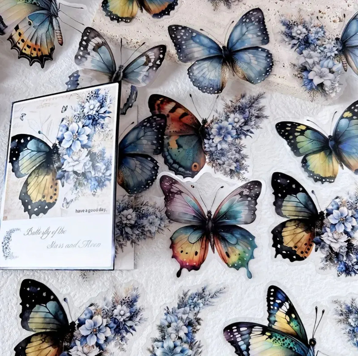 Butterfly of the Stars & Moon Stickers
