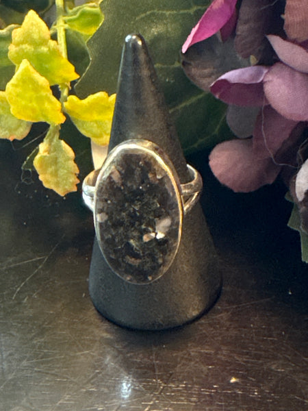 Silver .925 Nuummite Ring (162) – Ancient Power & Self-Mastery Crystal Jewelry